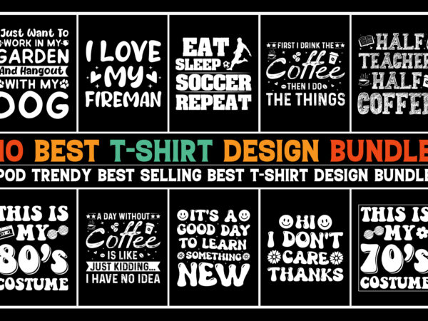 T-shirt design bundle-typography