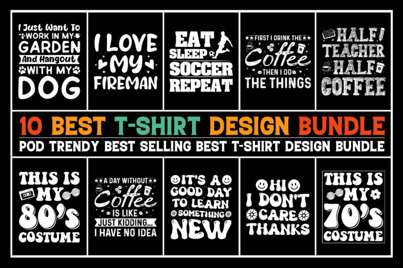 T-Shirt Design Bundle-Typography