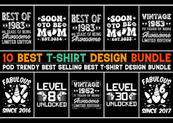 T-Shirt Design Bundle-Vintage T-Shirt Design