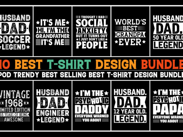 T-shirt design bundle for pod