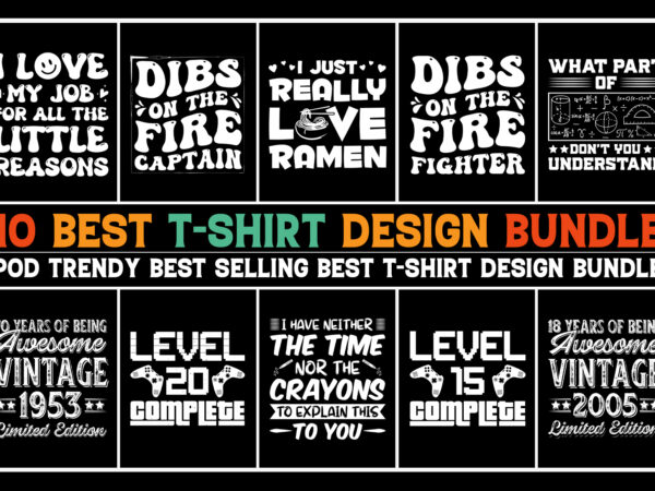 T-shirt design bundle for pod