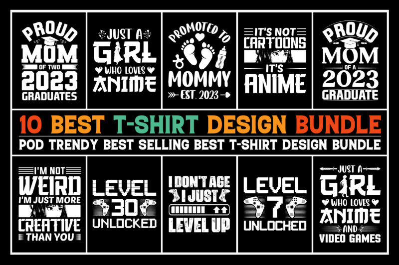 T-Shirt Design Bundle for POD