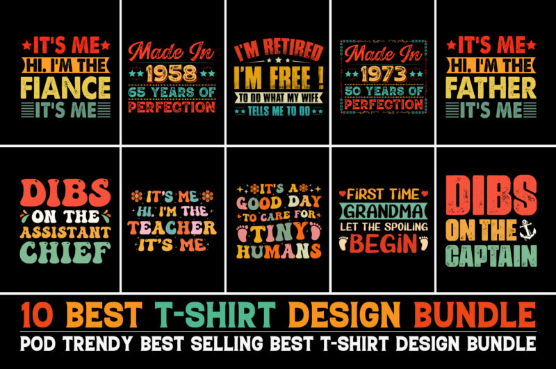 T-Shirt Design Bundle for POD