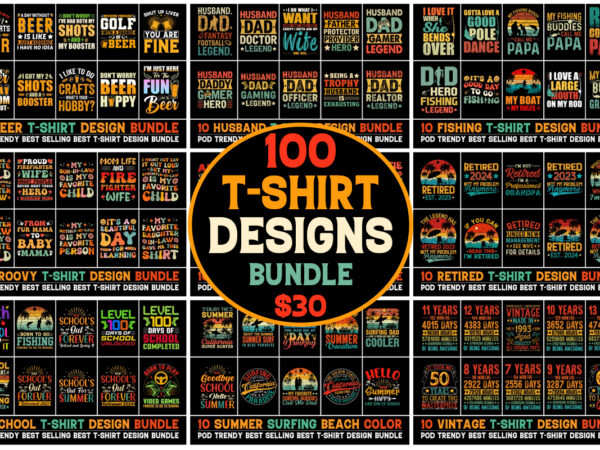 100 t-shirt design bundle 8