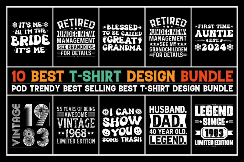 T-Shirt Design-T-Shirt Design Bundle