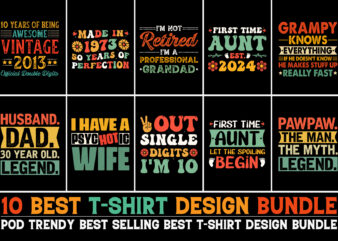 Typography T-Shirt Design Bundle