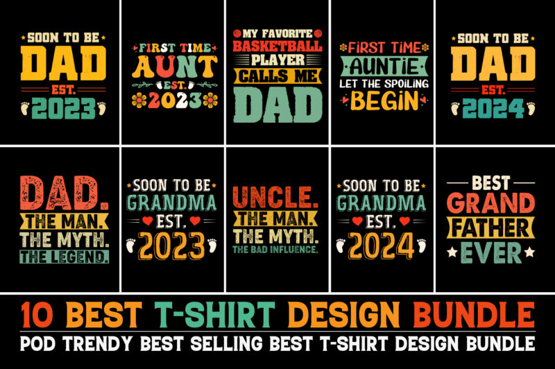 Typography T-Shirt Design Bundle