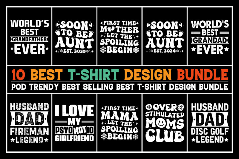 Typography T-Shirt Design Bundle