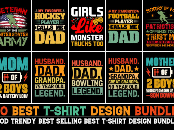 Typography t-shirt design bundle