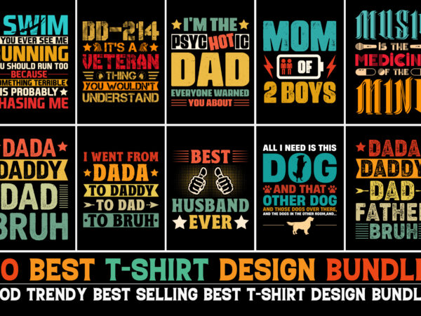 Typography t-shirt design bundle