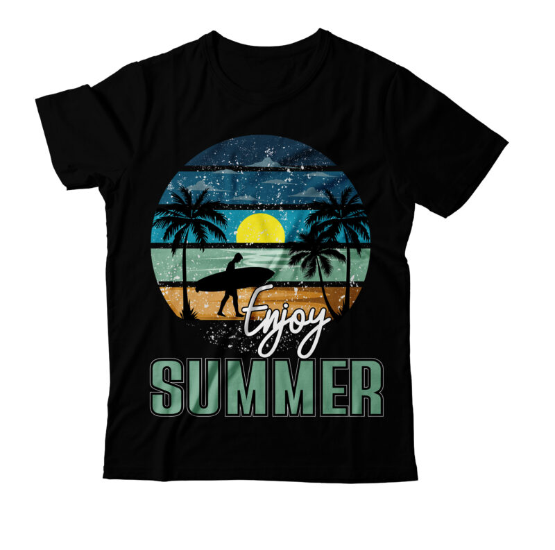 Summer T-Shirt Design Bundle,Summer T-Shirt Design , Just Relax its Summer Time T-Shirt Design, Just Relax its Summer Time Vector T-Shirt Design ,Surfing Trip Hawai Beach T-Shirt Design, Surfing Trip