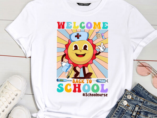 Welcome back to school nurse first day of school face 1st pc t shirt design for sale