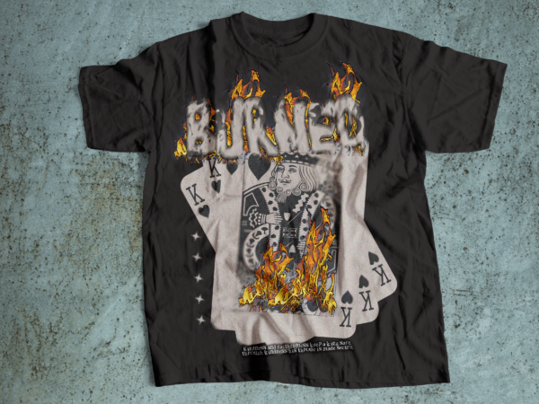 Burned t-shirt streetwear style design