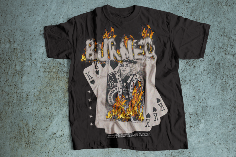 BURNED t-shirt streetwear style design