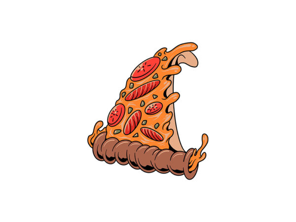 Delicious pizza t shirt vector illustration