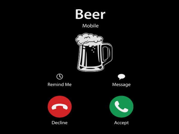 Beer calling t shirt template