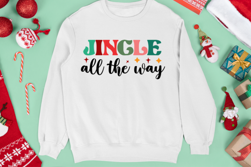 Retro Christmas Svg bundle, Christmas T-shirt Bundle