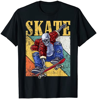 Cool Skateboard Art For Men Women Skateboarding Skateboarder T-Shirt