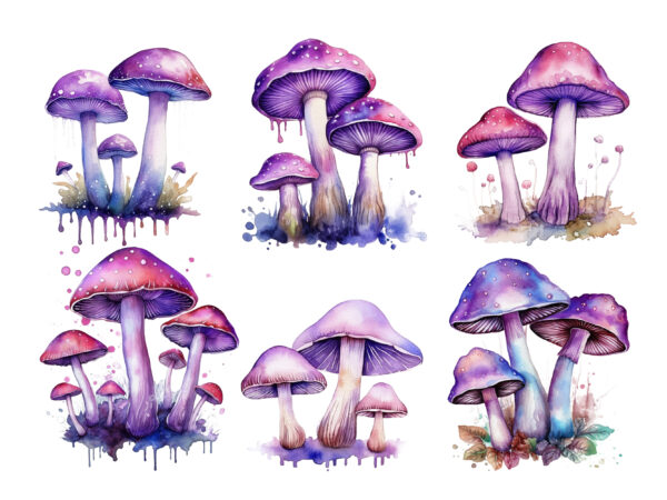 Kawaii Mushrooms Coloring Book Printable PDF Instant Digital 