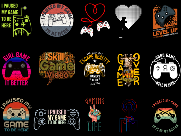15 game shirt designs bundle for commercial use part 5, game t-shirt, game png file, game digital file, game gift, game download, game design dbh
