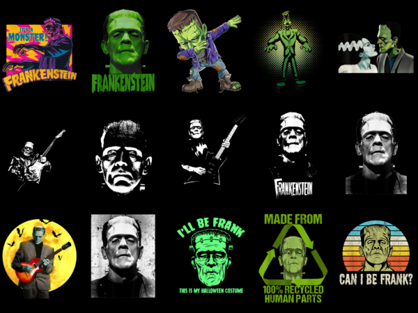 15 frankenstein shirt designs bundle for commercial use part 1, frankenstein t-shirt, frankenstein png file, frankenstein digital file, frankenstein gift, frankenstein download, frankenstein design