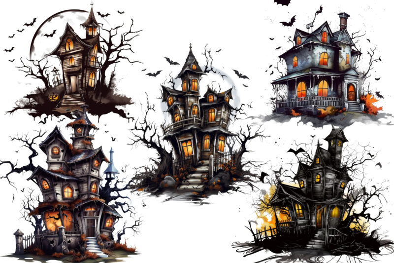 halloween house clipart