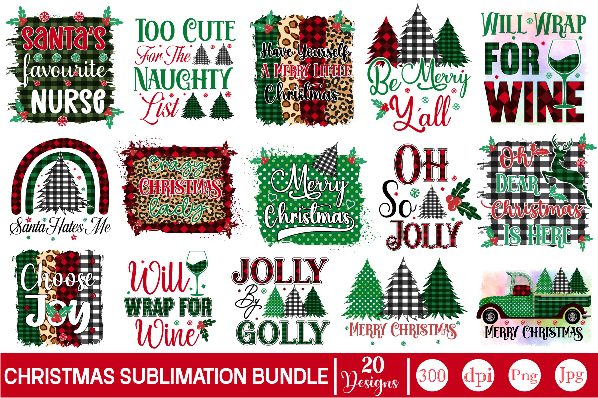 Christmas Sublimation Bundle Christmas Bundle Png, Merry Christmas Png ...