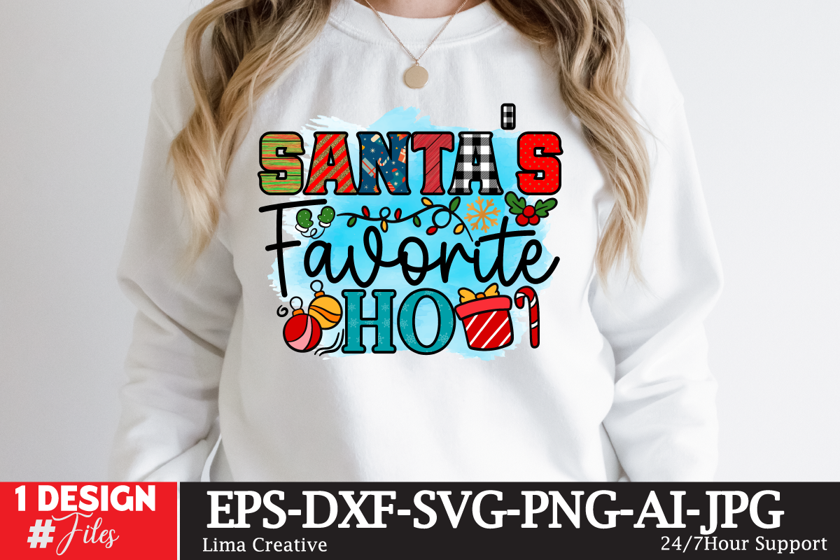 Santa's Favorite Ho Sublimation Design Sublimation Design ,christmas