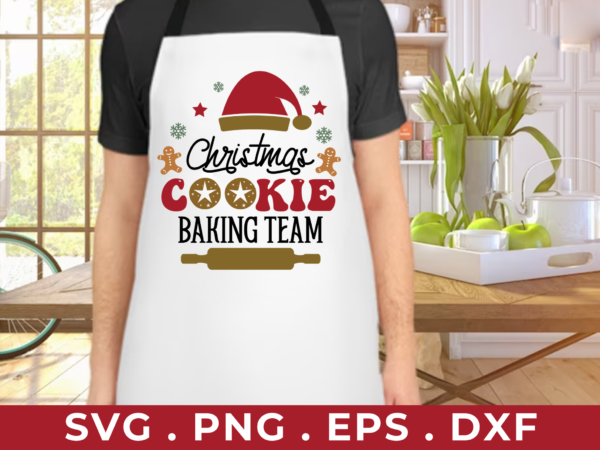 Christmas cookie baking team tshirt design