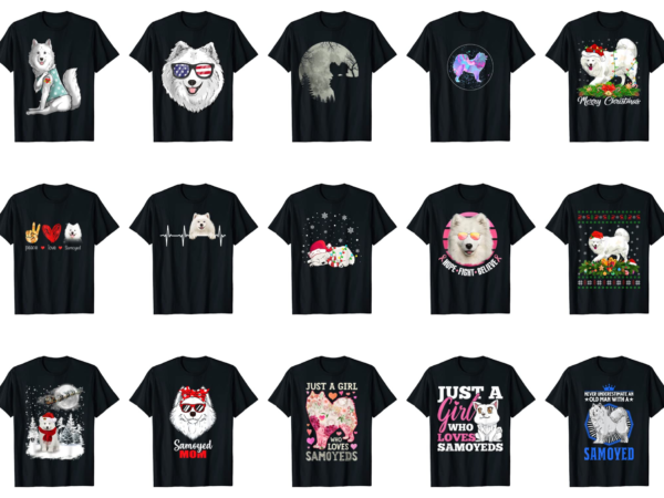 15 samoyed shirt designs bundle for commercial use part 5, samoyed t-shirt, samoyed png file, samoyed digital file, samoyed gift, samoyed download, samoyed design