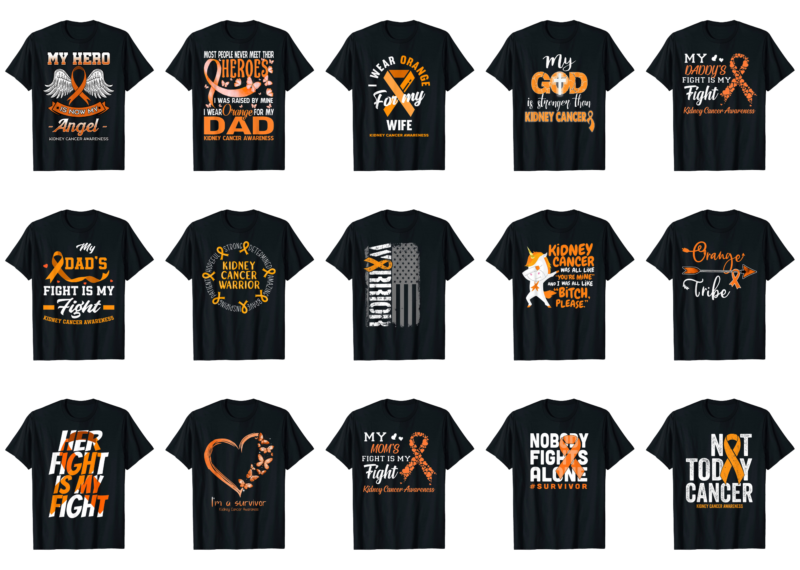 15 Kidney Cancer Shirt Designs Bundle For Commercial Use Part 5, Kidney Cancer T-shirt, Kidney Cancer png file, Kidney Cancer digital file, Kidney Cancer gift, Kidney Cancer download, Kidney Cancer design