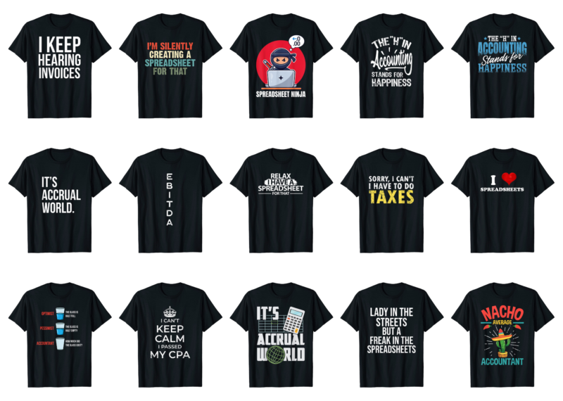 15 Accounting Shirt Designs Bundle For Commercial Use Part 4, Accounting T-shirt, Accounting png file, Accounting digital file, Accounting gift, Accounting download, Accounting design