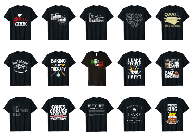 15 Baker Shirt Designs Bundle For Commercial Use Part 4, Baker T-shirt, Baker png file, Baker digital file, Baker gift, Baker download, Baker design