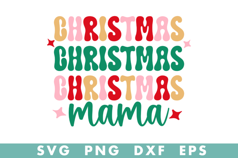 christmas mama tshirt design