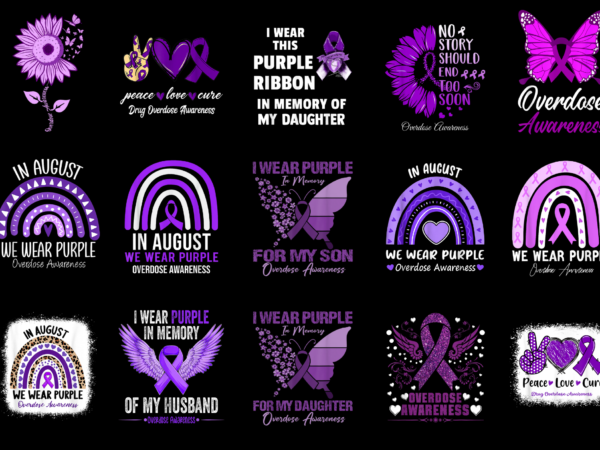 15 Overdose Awareness Shirt Designs Bundle For Commercial Use Part 2 ...