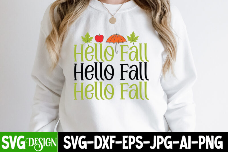 Hello Fall T-Shirt Design, Hello Fall Vector T-Shirt Design on Sale, Autumn Blessing T-Shirt Desgn, Autumn Blessing Vector T-Shirt Design, Fall SVG Bundle, Fall Svg, Autumn Svg, Thanksgiving Svg, Fall