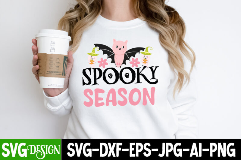 Spooky Season T-Shirt Design, Spooky Season Vector T-Shirt Design, Witches Be Crazy T-Shirt Design, Witches Be Crazy Vector T-Shirt Design, Happy Halloween T-Shirt Design, Happy Halloween Vector t-Shirt Design, Boo