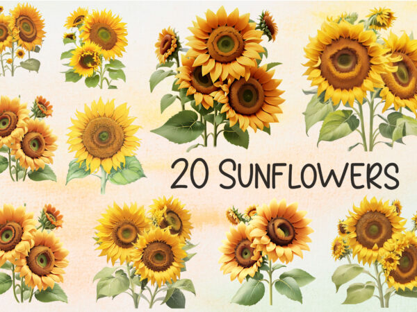 Sunflowers t shirt template vector