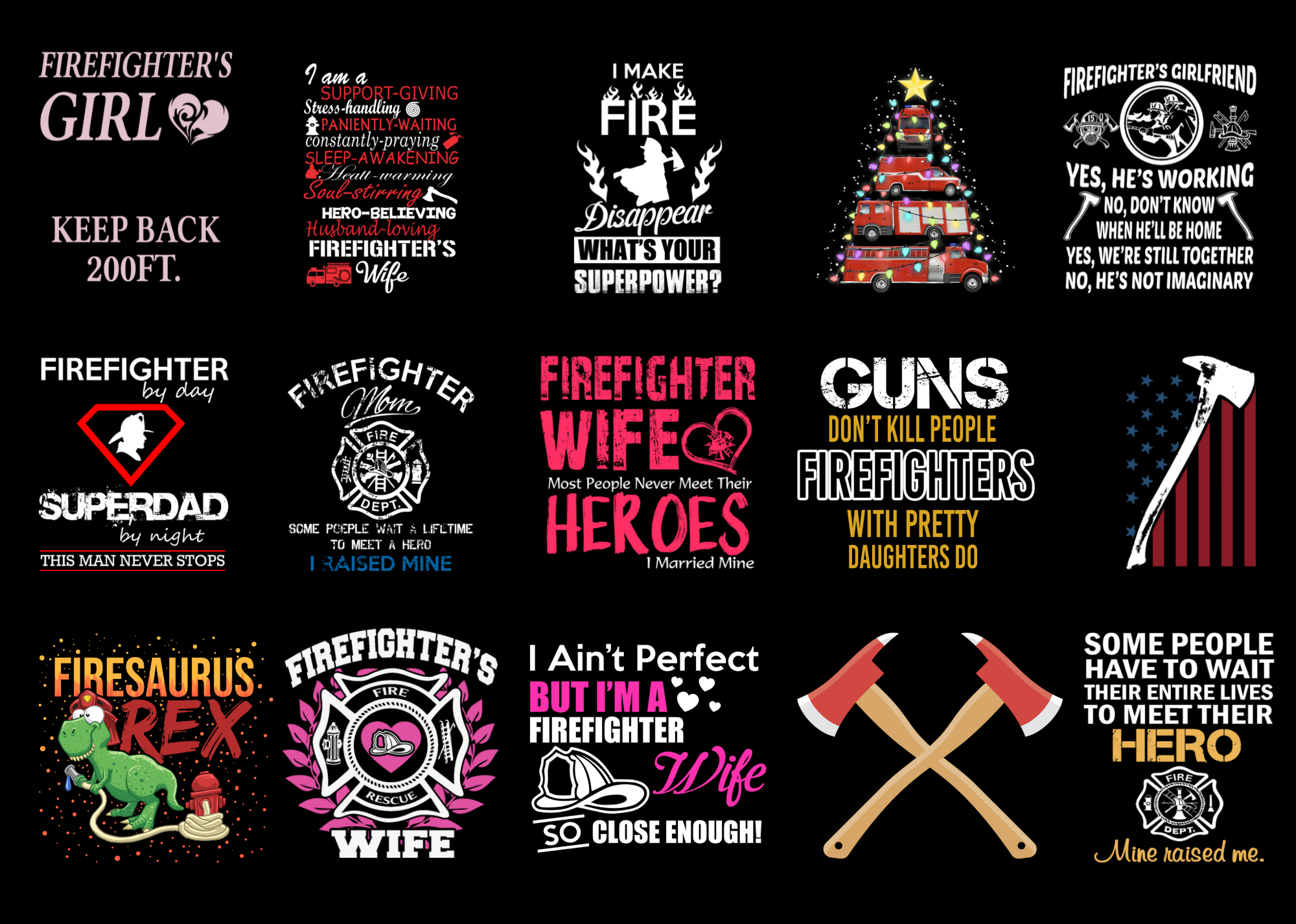 15 Firefighter Shirt Designs Bundle For Commercial Use Part 3 ...