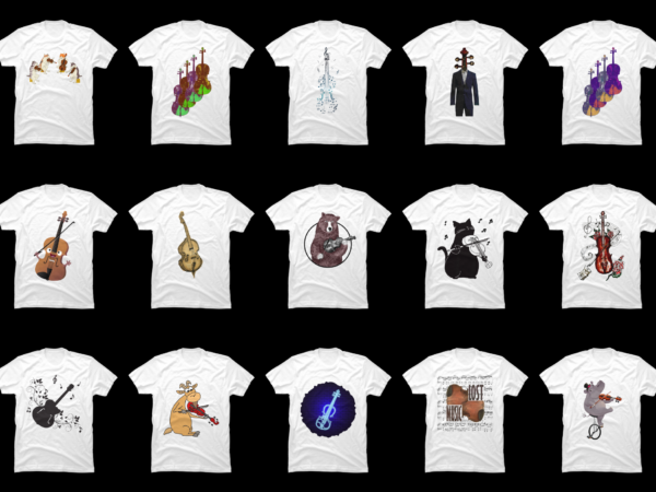 15 violin shirt designs bundle for commercial use part 4, violin t-shirt, violin png file, violin digital file, violin gift, violin download, violin design dbh