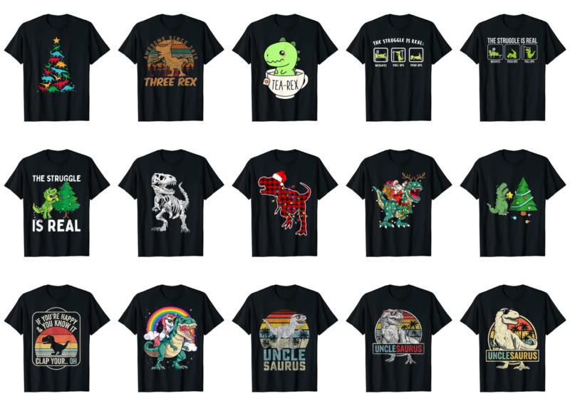 15 Dinosaur Shirt Designs Bundle For Commercial Use Part 4, Dinosaur T-shirt, Dinosaur png file, Dinosaur digital file, Dinosaur gift, Dinosaur download, Dinosaur design