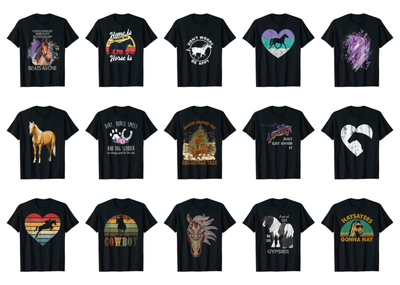 15 Horse Shirt Designs Bundle For Commercial Use Part 4, Horse T-shirt, Horse png file, Horse digital file, Horse gift, Horse download, Horse design