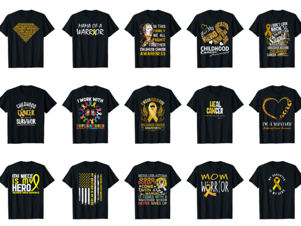 15 childhood cancer awareness shirt designs bundle for commercial use part 5, childhood cancer awareness t-shirt, childhood cancer awareness png file, childhood cancer awareness digital file, childhood cancer awareness gift,