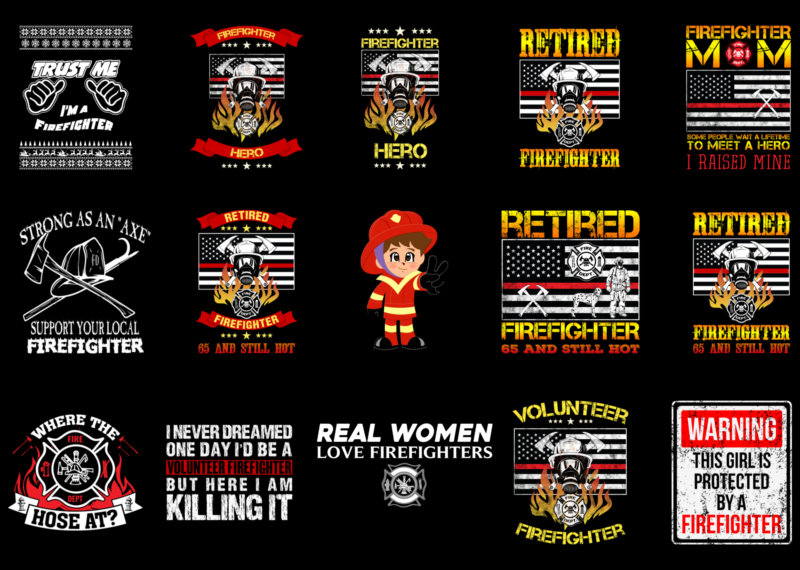 15 Firefighter Shirt Designs Bundle For Commercial Use Part 6 ...