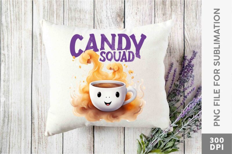 Cute Ghost with Coffee Halloween Designs Sublimation Bundle, Cute Halloween T-shirt Designs