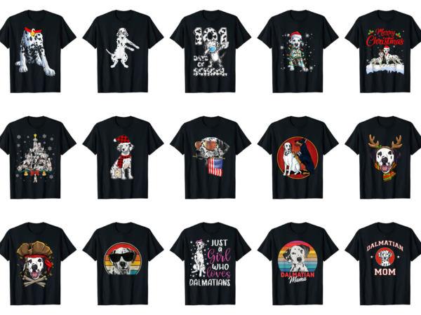 15 Dalmatian Shirt Designs Bundle For Commercial Use Part 5