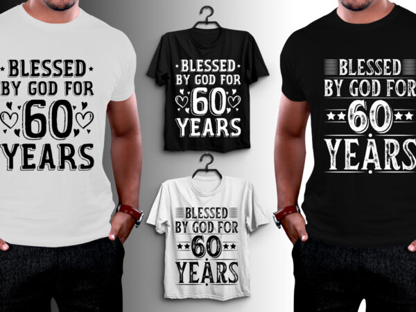 Blessed by god birthday t-shirt design