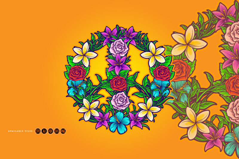 1960s Hippie Flower power , Flower Svg transparent background PNG