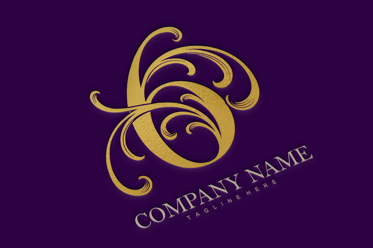 Beauty vintage elegant flourish gold number 6 monogram letter logo - Buy t- shirt designs