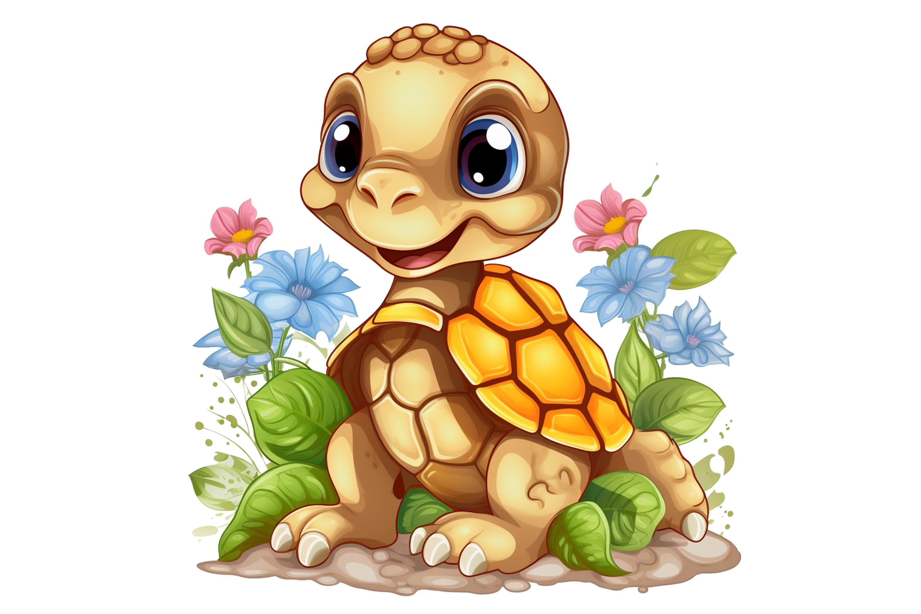 cute baby cartoon turtles